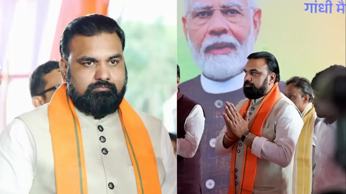Samrat Choudhary with Bihar cabinet aspirants, showcasing a graph of caste representation in the new 2026 ministry. Credit photo: samratchoudharybjp