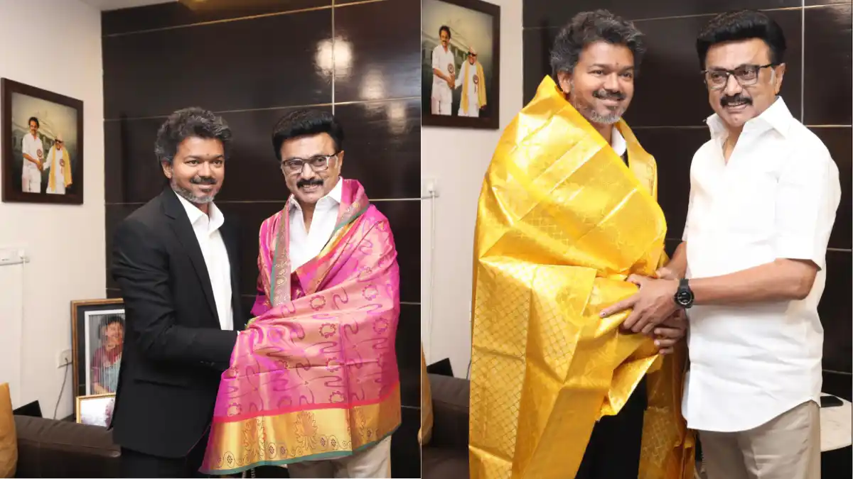 Thalapathy Vijay-Stalin Meeting: धमाका! चुनाव जीतते ही मुख्यमंत्री एम.के. स्टालिन से मिले थलापति विजय; क्या तमिलनाडु में बनेगा नया 'महा-गठबंधन'? Thalapathy Vijay-Stalin Meeting: धमाका! चुनाव जीतते ही मुख्यमंत्री एम.के. स्टालिन से मिले थलापति विजय; क्या तमिलनाडु में बनेगा नया 'महा-गठबंधन'? Credit photo: M.K.Stalin - தமிழ்நாட்டை தலைகுனிய விடமாட்டேன்