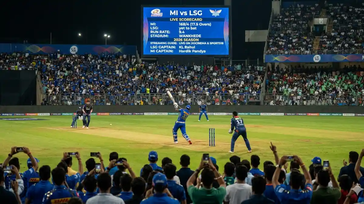 MI vs LSG 2026 Live Scorecard and Streaming Guide for Wankhede Stadium Match.