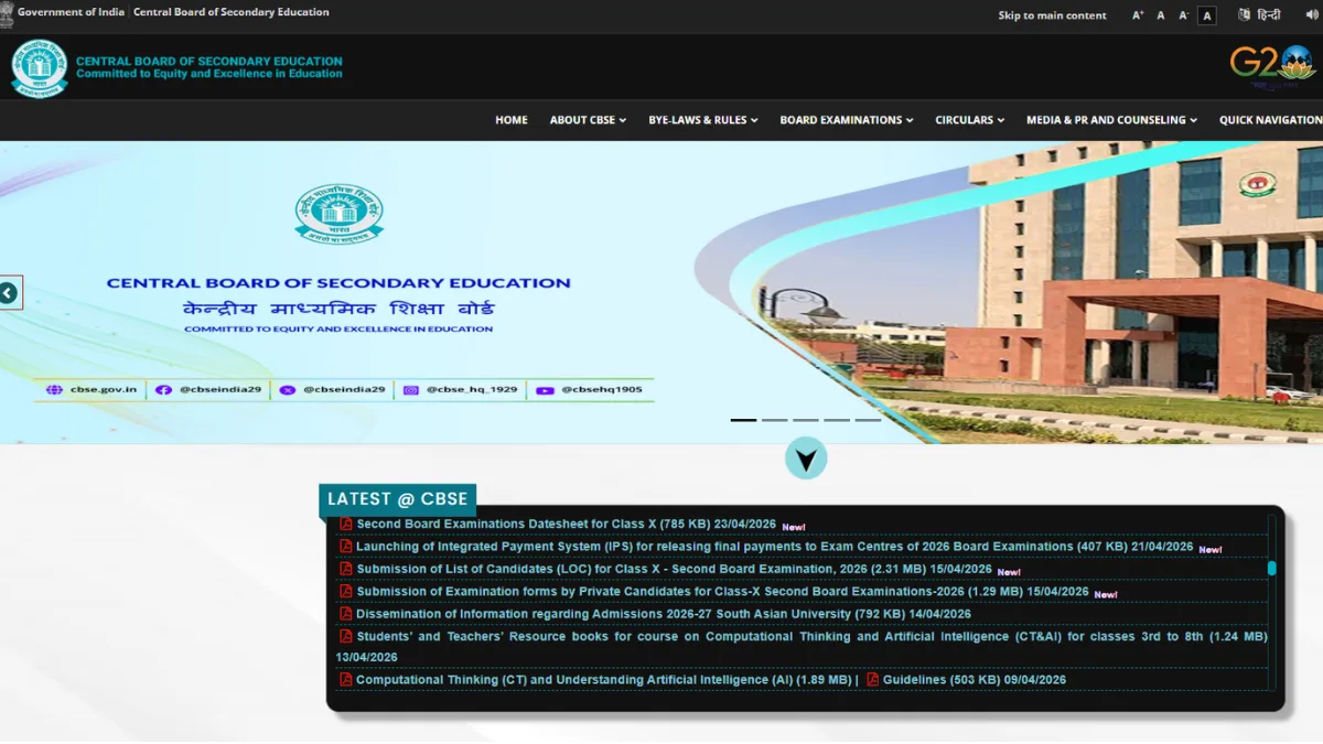 cbse delhi student marksheet issue online download and correction updates Credit photo: cbse.gov.in