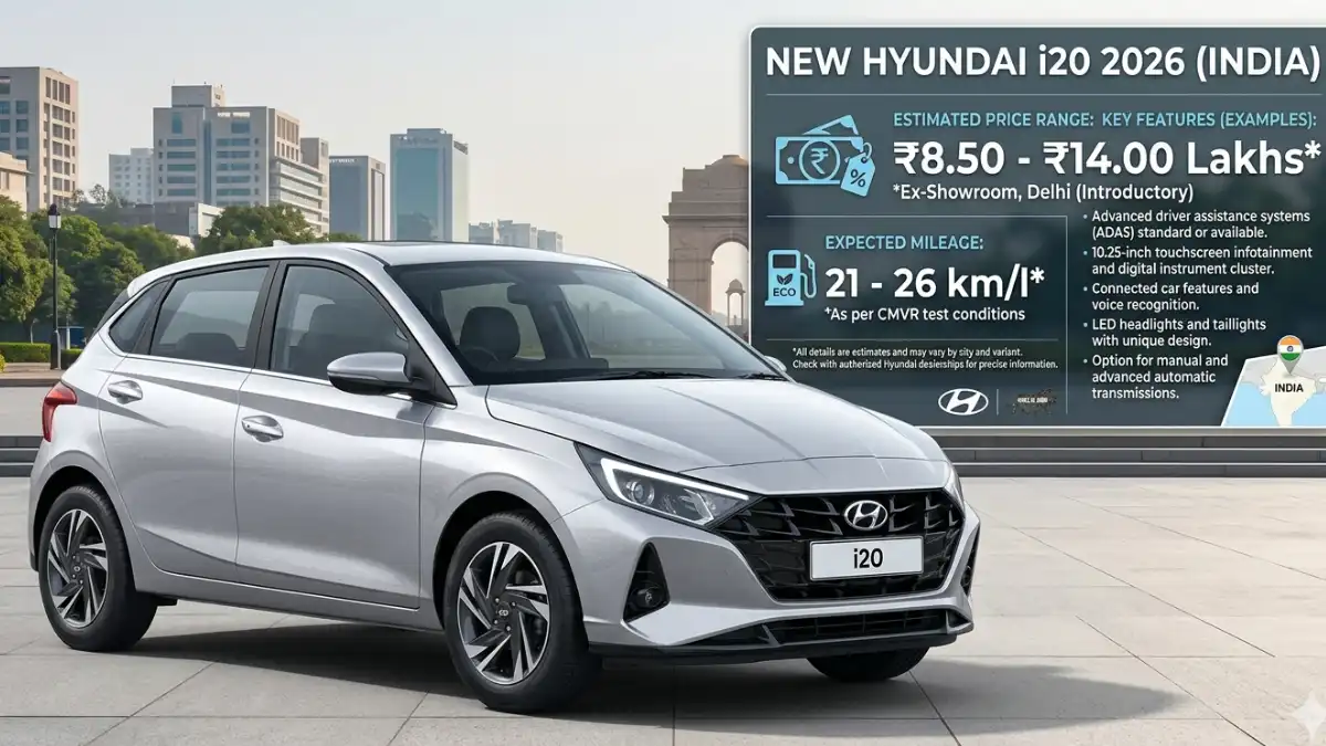New Hyundai i20 2026 Price Mileage and features in India