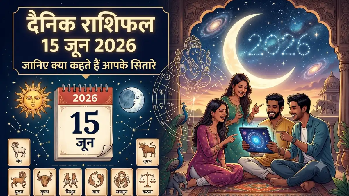 Daily horoscopes for June 15, 2026: जानिए क्या कहते हैं आपके सितारे Daily horoscopes for June 15, 2026: जानिए क्या कहते हैं आपके सितारे