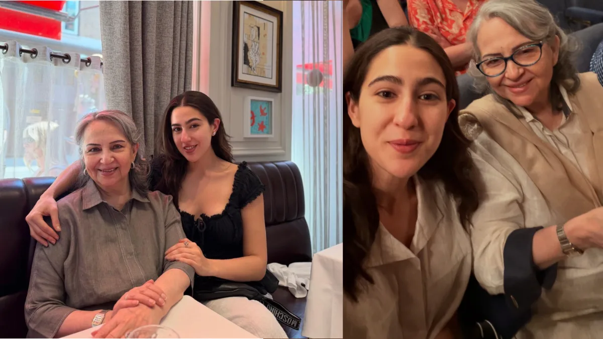 Sara Ali Khan ने लंदन में मनाया पाकिस्तानी एक्ट्रेस Kubra Khan का बर्थडे, दादी शर्मिला टैगोर ने खिलाया केक, VIDEO वायरल Credit photo: @saraalikhan95