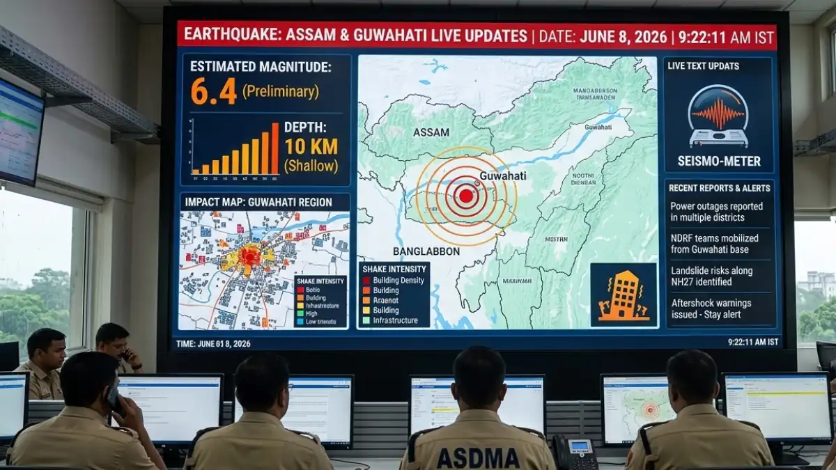 earthquake near me today assam guwahati live updates and magnitude details