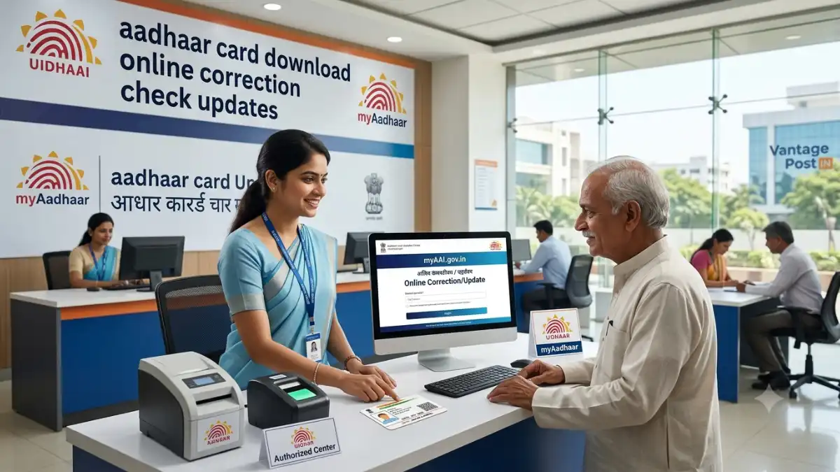aadhaar card download online correction check updates uidai official website portal