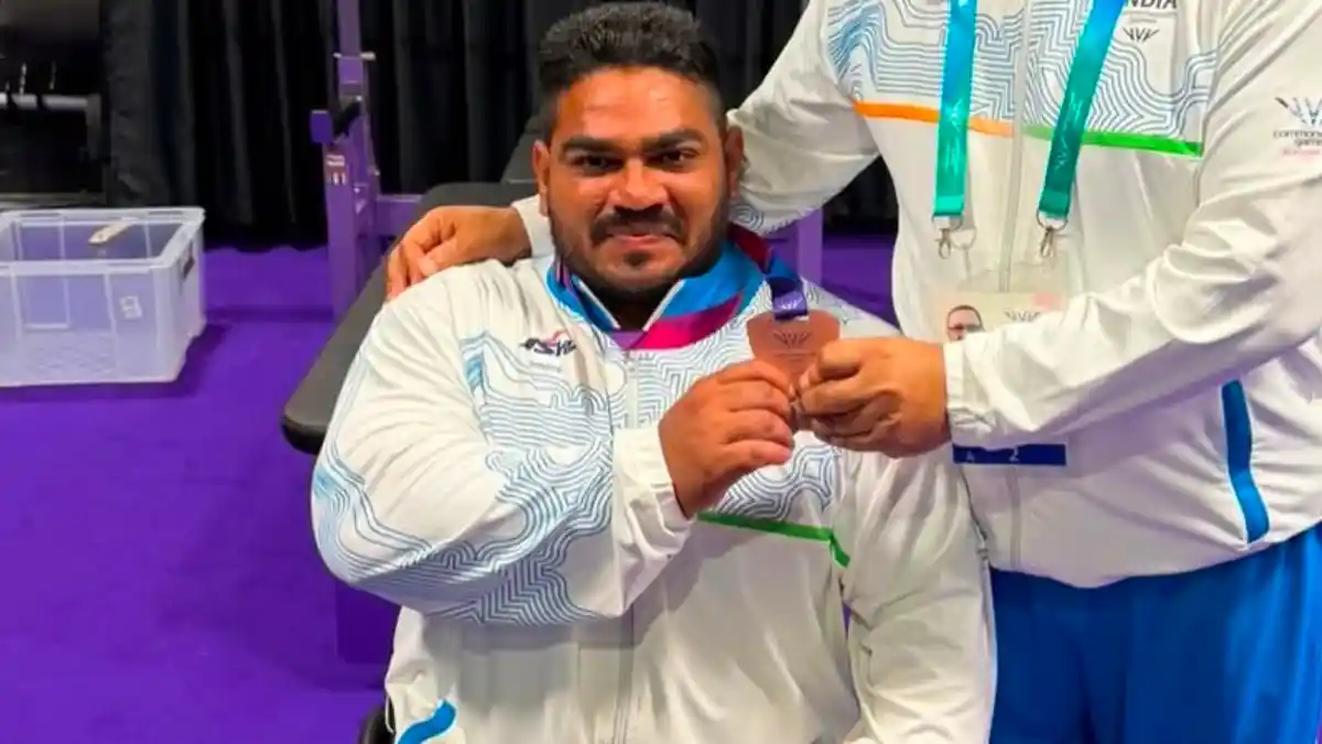 🏅 CWG 2026 India Medal Tally Jhandu Kumar: राष्ट्रमंडल खेलों में भारत का खाता खुला, बिहार के लाल झंडू कुमार ने पैरा पावरलिफ्टिंग में जीता ऐतिहासिक कांस्य पदक! photo credit:@irs_j.p.singh