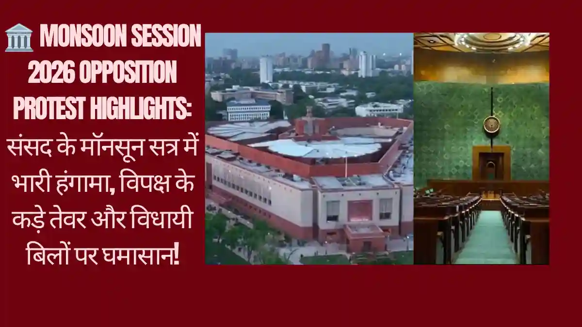🏛️ Monsoon Session 2026 Opposition Protest Highlights: संसद के मॉनसून सत्र में भारी हंगामा, विपक्ष के कड़े तेवर और विधायी बिलों पर घमासान! credit photo: Instagram@narendramodi