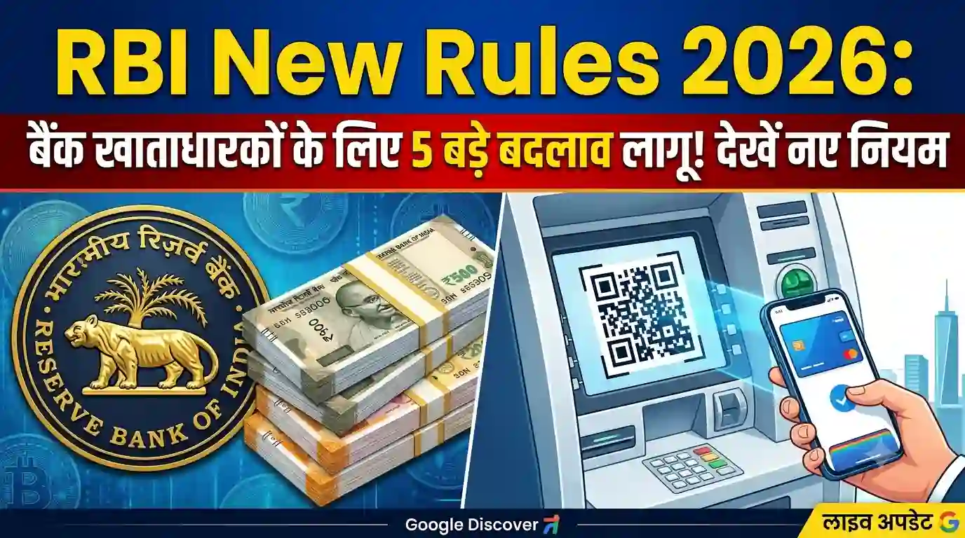 RBI New Rules 2026: 1 सितंबर से बदल रहे हैं बैंकिंग के ये 5 बड़े नियम! सेविंग्स अकाउंट, UPI ATM और फ्रॉड रिफंड पर आया बड़ा फैसला RBI New Rules 2026 Banking Update