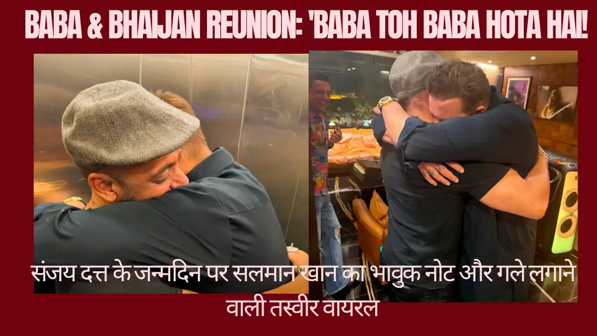 Salman Khan Sanjay Dutt Birthday Post Emotional Hug Photo
