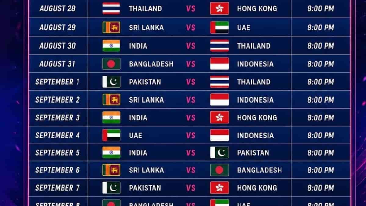 Asia Cup 2026 Schedule: भारत-पाक मैच की तारीख तय, देखें टाइमटेबल Asia Cup 2026 schedule India vs Pakistan match poster Dubai