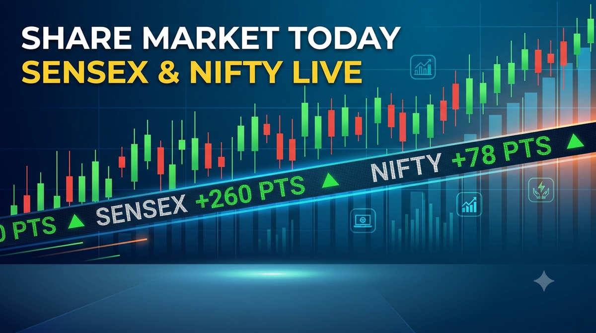 Share Market Live: शेयर बाजार में तेजी, सेंसेक्स 260 अंक उछला; Nifty 24,000 के पार Share Market Live Today