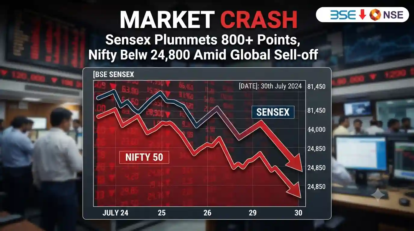 Sensex and Nifty Market Fall: जानिए शेयर बाजार में भारी गिरावट के मुख्य कारण और अहम आंकड़े Sensex and Nifty Market Fall