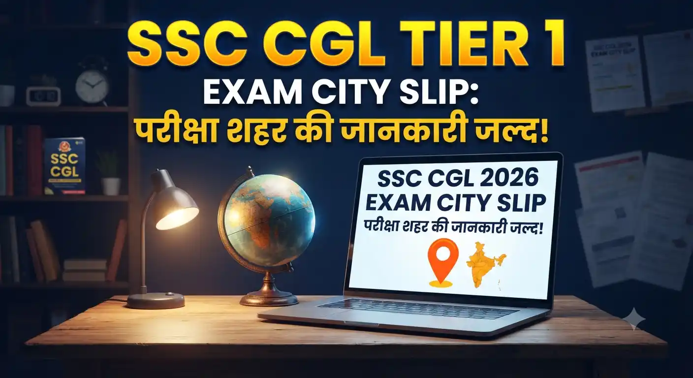 SSC CGL Tier 1 Exam City 2026: परीक्षा सिटी स्लिप जल्द होने वाली है जारी SSC CGL Tier 1 Exam City 2026