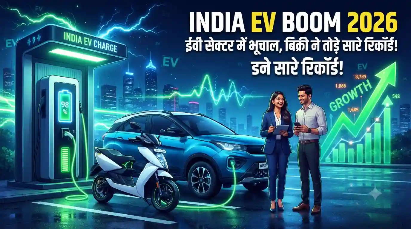 India Electric Vehicle Market Growth 2026: ईवी सेक्टर में आया जबरदस्त भूचाल India Electric Vehicle Market Growth 2026