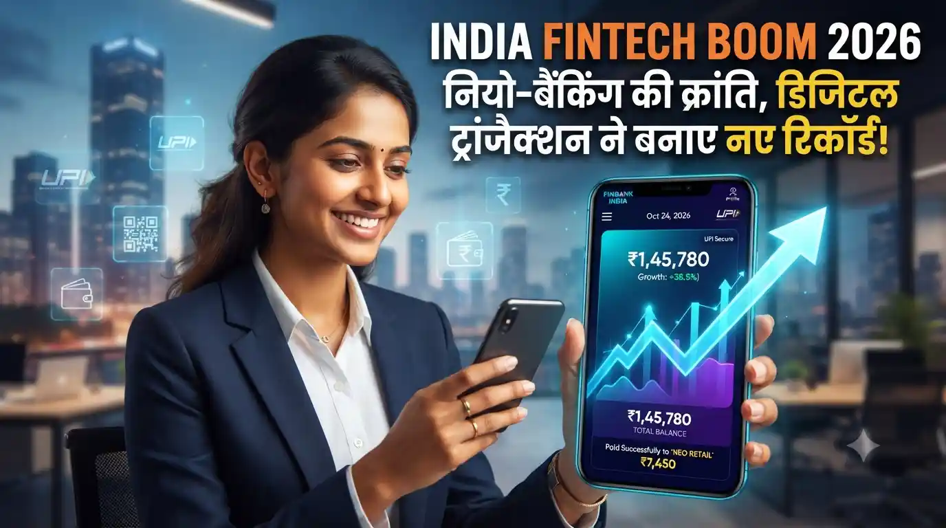 India FinTech & Neo-Banking Boom 2026: वित्तीय तकनीक और नियो-बैंकिंग में बड़ा बदलाव India FinTech & Neo-Banking Boom 2026