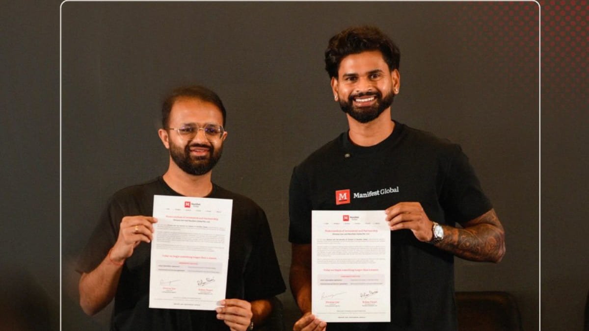 Shreyas Iyer Invests: मैनिफेस्ट ग्लोबल में किया बड़ा निवेश Shreyas Iyer Invests Manifest Global