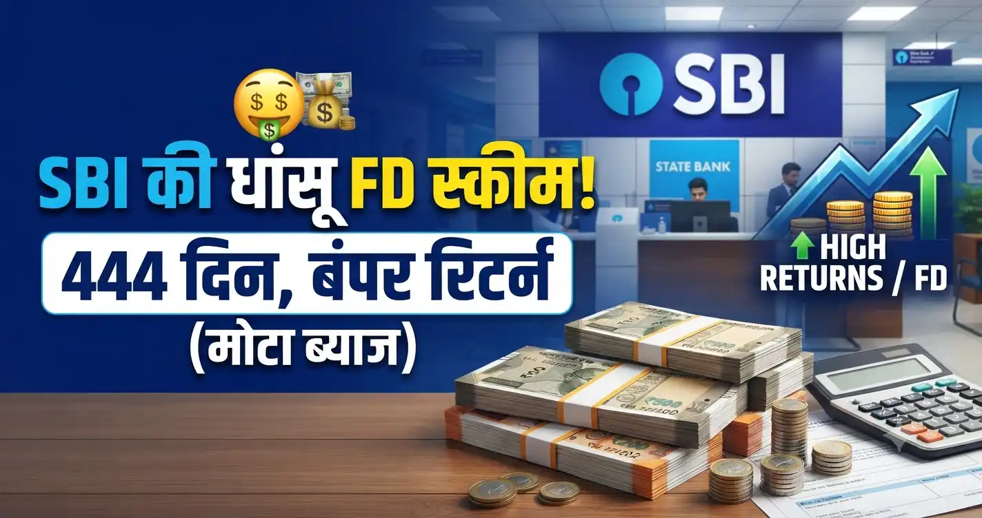 SBI Amrit Vrishti FD: एसबीआई की 444 दिनों वाली विशेष योजना, मोटे ब्याज के साथ मिलेगा शानदार रिटर्न SBI Amrit Vrishti FD 444 days scheme