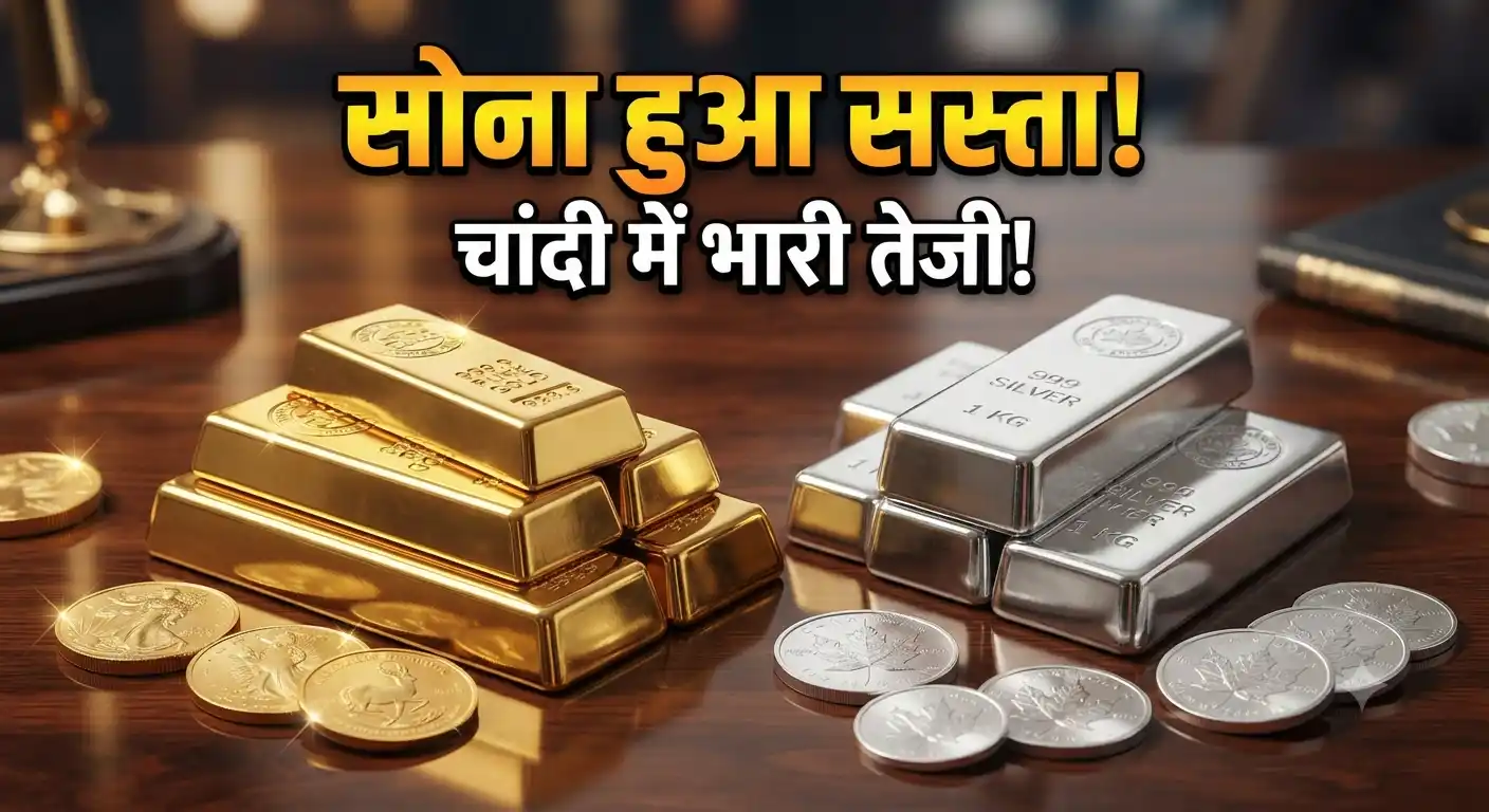 Gold Silver Rate Today: सोना हुआ धੜाम, चांदी में भारी तेजी; बाजार जाने से पहले चेक करें 10 ग्राम का नया भाव Gold silver rate today price fall update India market