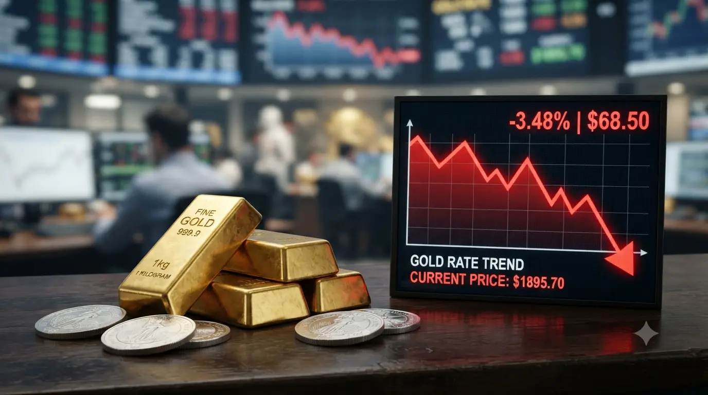 Gold silver price drop today market update