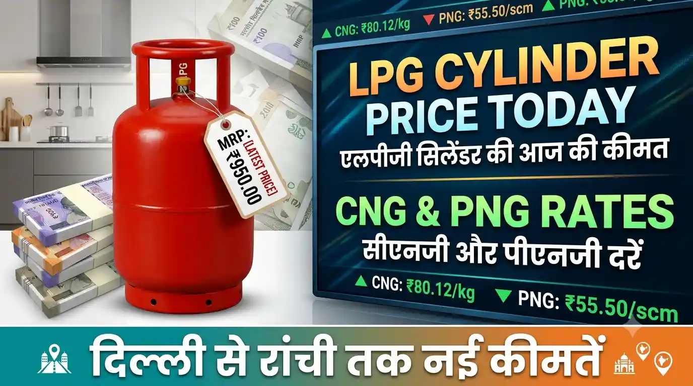 LPG Cylinder Price Today: एलपीजी सिलेंडर के नए रेट जारी, दिल्ली से रांची तक जानें ताजा कीमतें; सीएनजी-पीएनजी के भी दाम चेक करें LPG cylinder price today CNG PNG rates