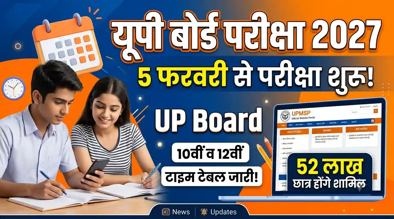 UP Board Exam 2027 Time Table Out