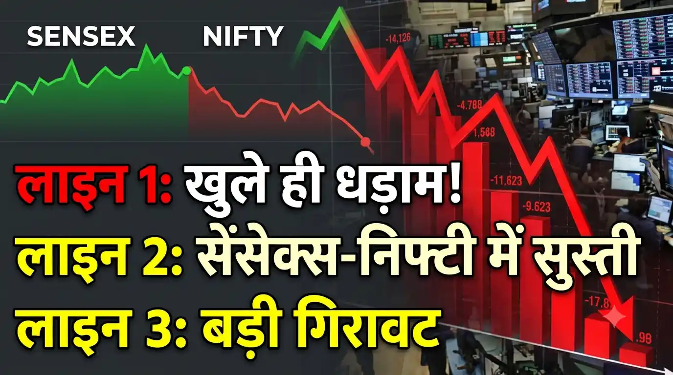 Share Market News: हरे निशान में खुलने के बाद धड़ाम हुए सेंसेक्स-निफ्टी Share Market News