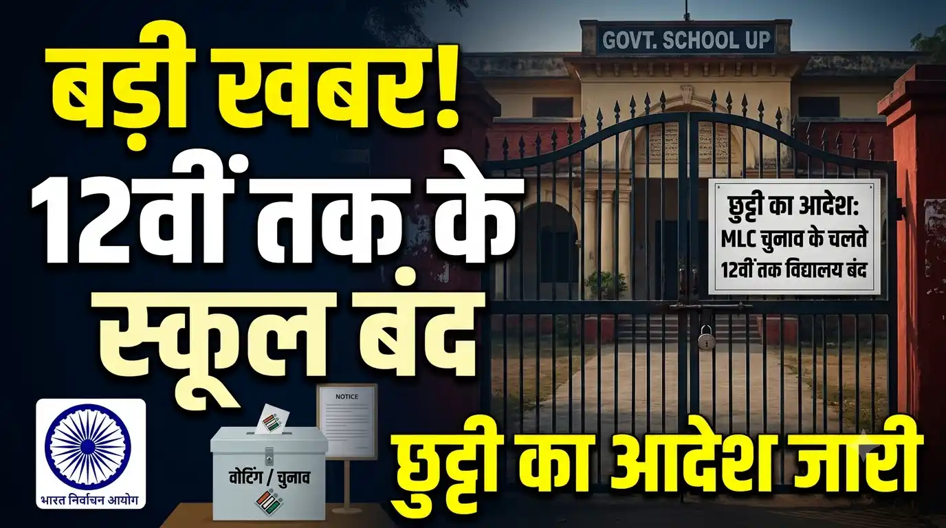 UP School Holiday: यूपी में MLC चुनाव के चलते 12वीं तक के स्कूल बंद UP School Holiday